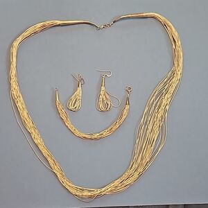 Liquid sterling set- necklace, earrings and bracelet